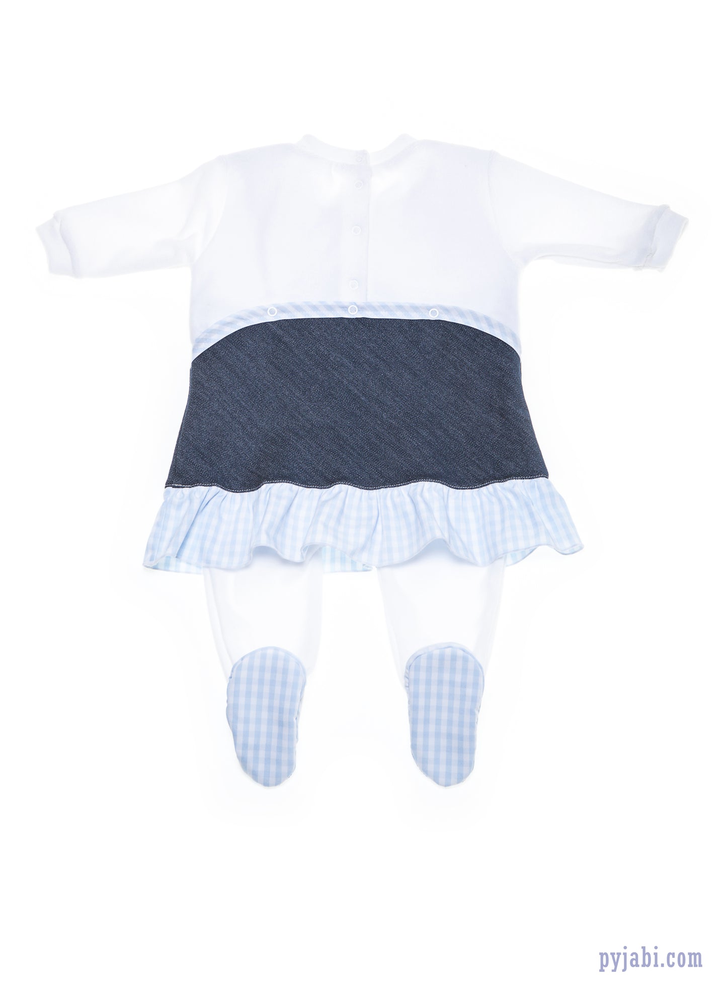 🇫🇷Robe en jean-ballerines vichy Pyjabi