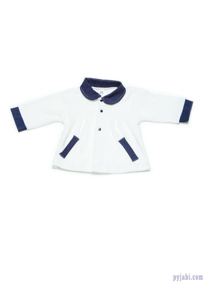 Ensemble 3 pièces 100% coton bio - robe-veste-bonnet