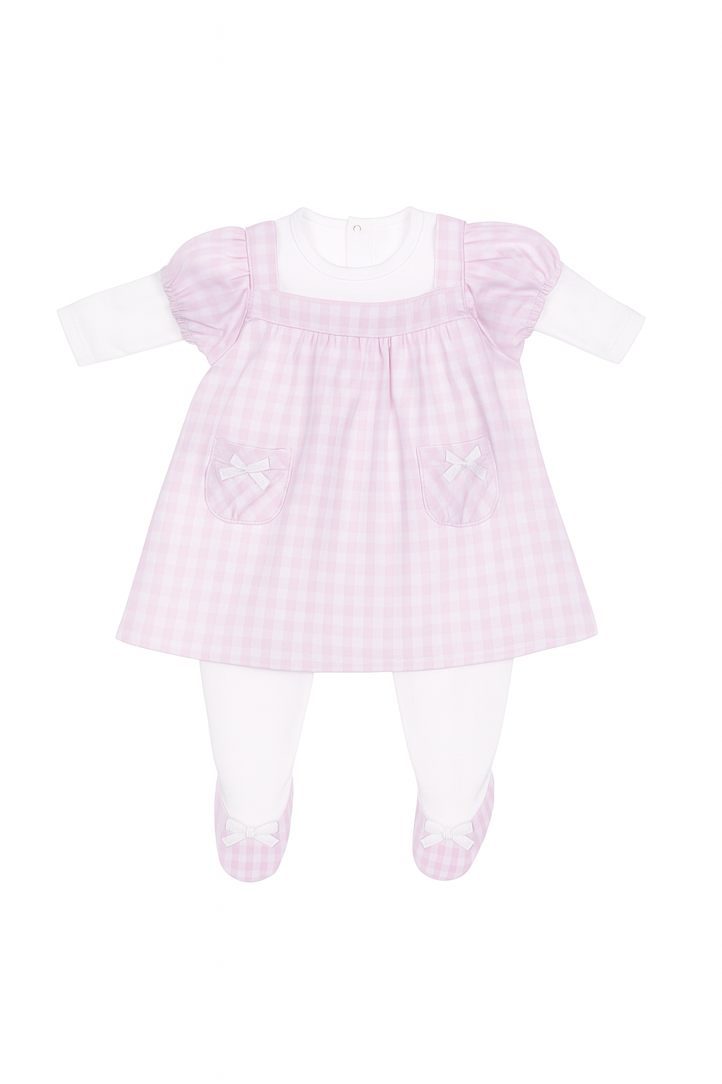 Robe-Pyjabi Vichy et ses petites ballerines