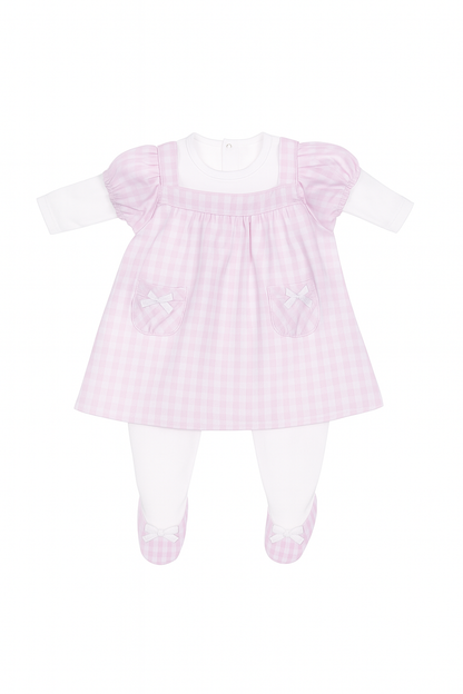 Robe-Pyjabi Vichy et ses petites ballerines
